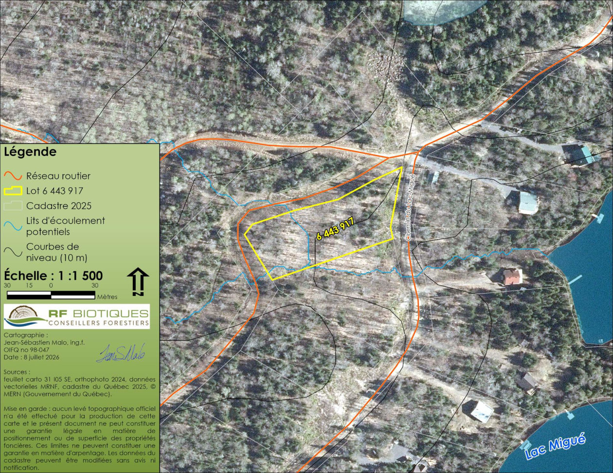 Plan — Ch. du Lac-Migué, Saint-Damien, J0K2E0, Saint-Damien
