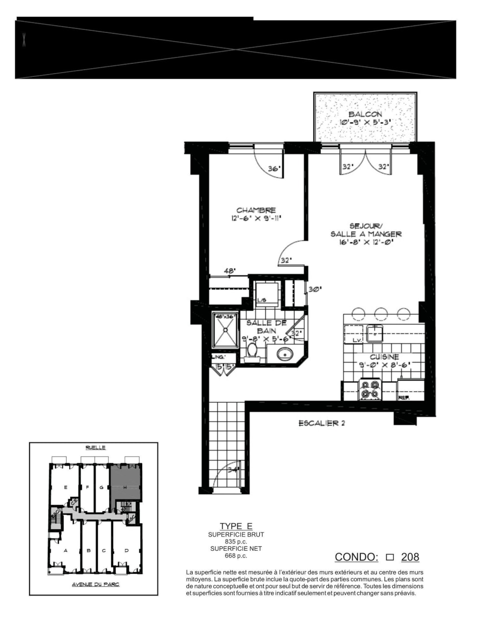 Plan — 3456, Av. du Parc, 208, Montréal (Le Plateau-Mont-Royal), H2X2H7, Montréal (Le Plateau-Mont-Royal)