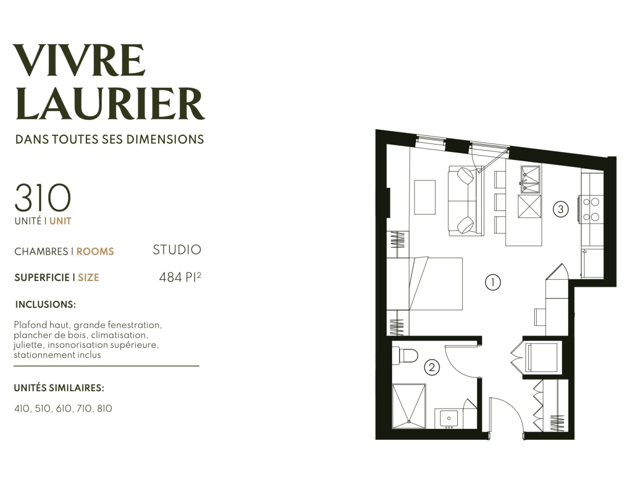 Plan — 1300, Av. de Germain-des-Prés, 310, Québec (Sainte-Foy/Sillery/Cap-Rouge), G1V0K3, Québec (Sainte-Foy/Sillery/Cap-Rouge)