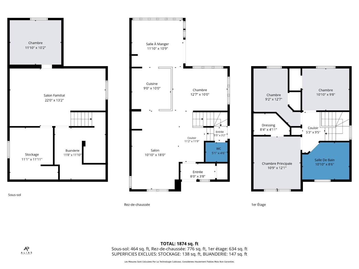 Plan — 311 Rue Ste-Marie, Sainte-Marthe-sur-le-Lac