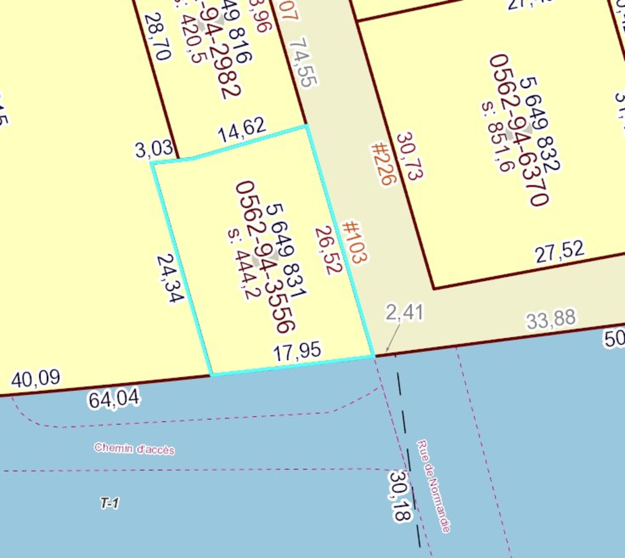 Plan — 103 Rue de Normandie, Grande-Rivière
