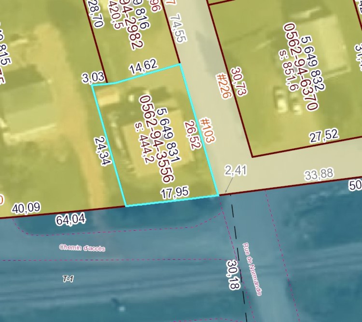 Plan — 103 Rue de Normandie, Grande-Rivière