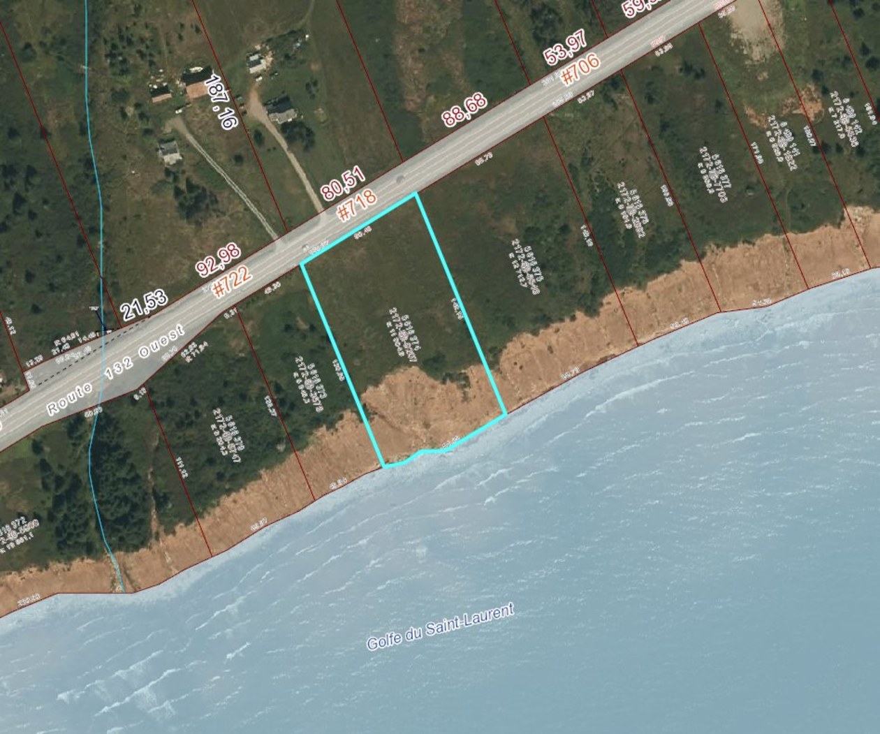 Plan — Route 132 O., Percé