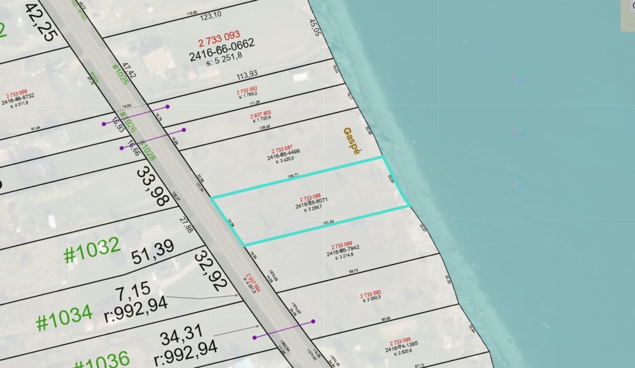 Plan — Boul. de Cap-des-Rosiers, Gaspé