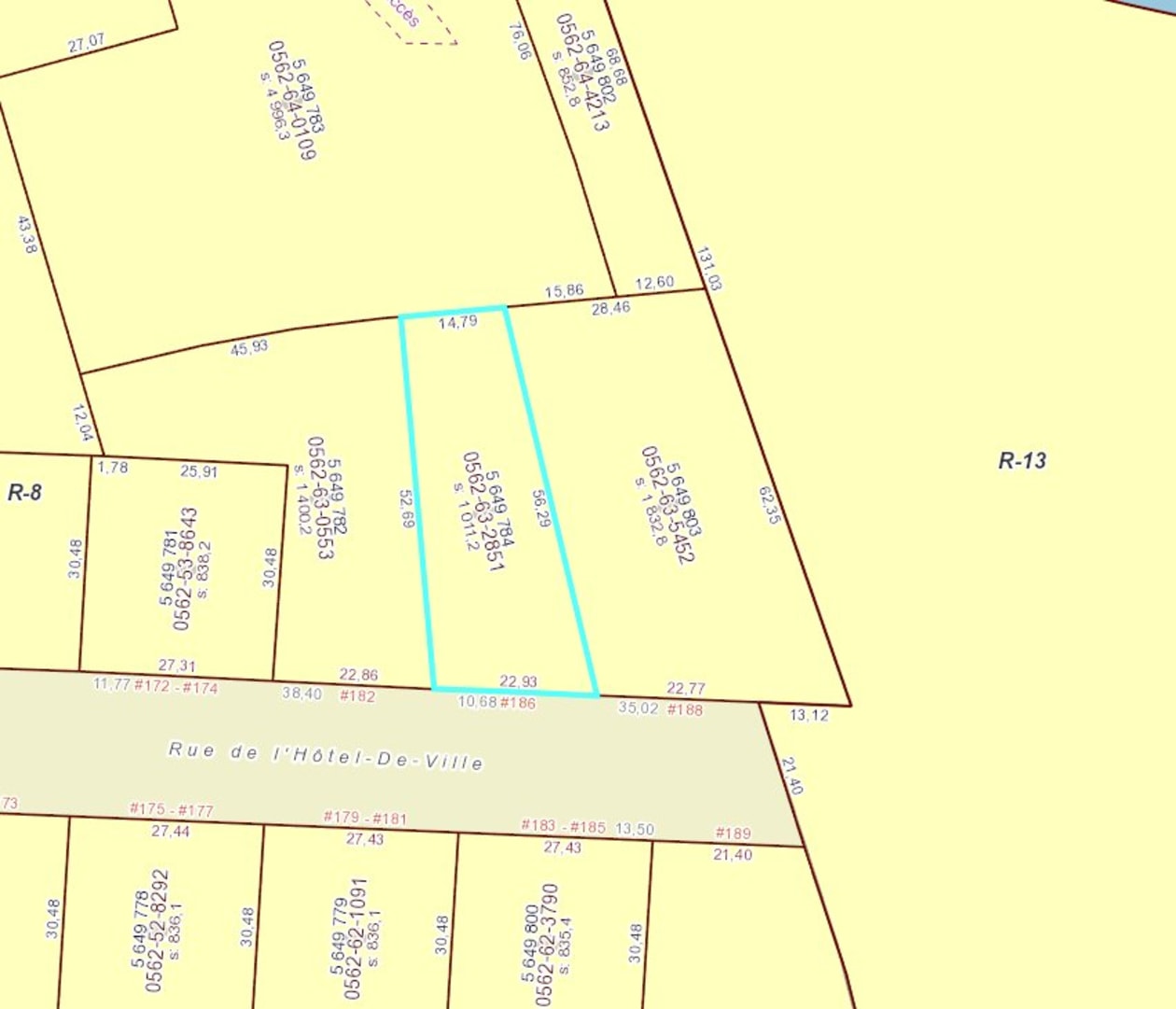 Plan — 186 Rue de l'Hôtel-de-Ville, Grande-Rivière