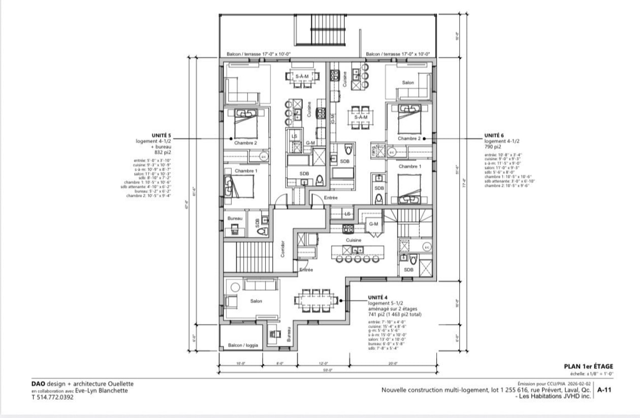 Plan — 1650 Rue Prévert, Laval