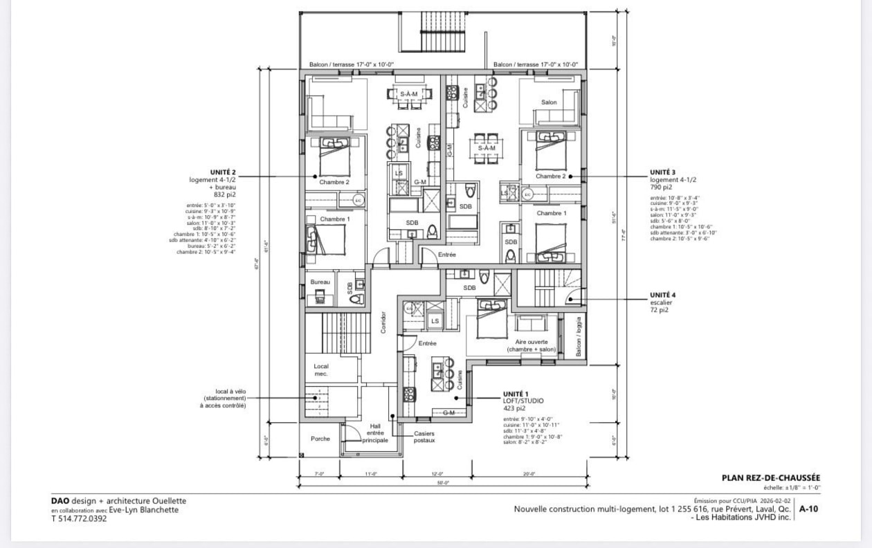 Plan — 1650 Rue Prévert, Laval
