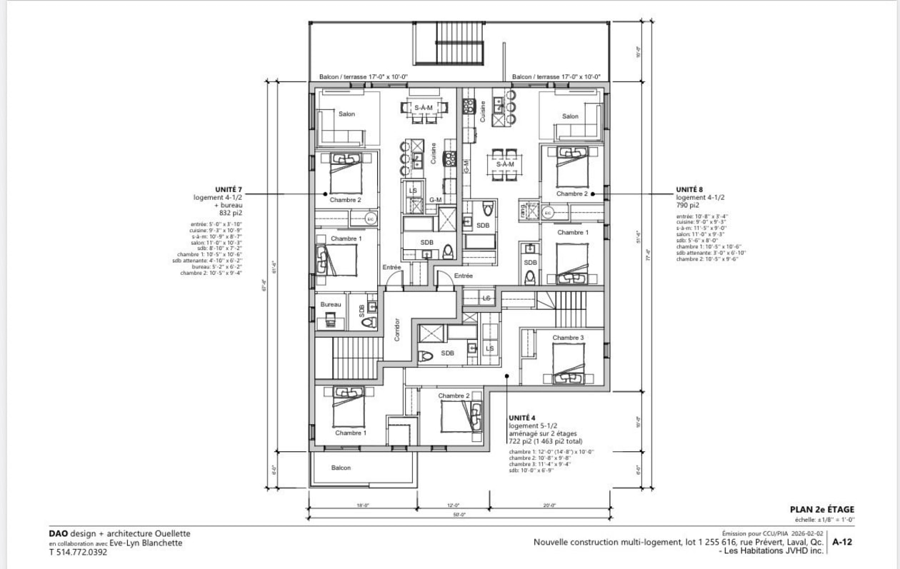 Plan — 1650 Rue Prévert, Laval