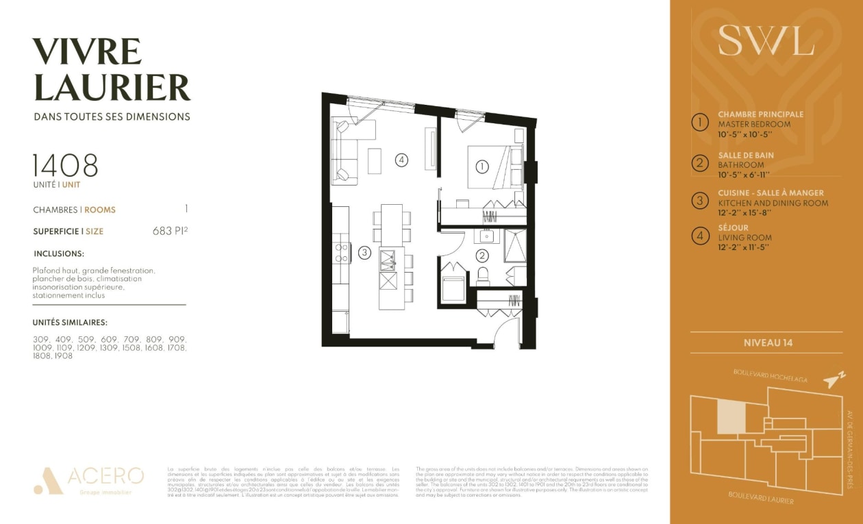 Plan — 1300 Av. de Germain-des-Prés, Québec