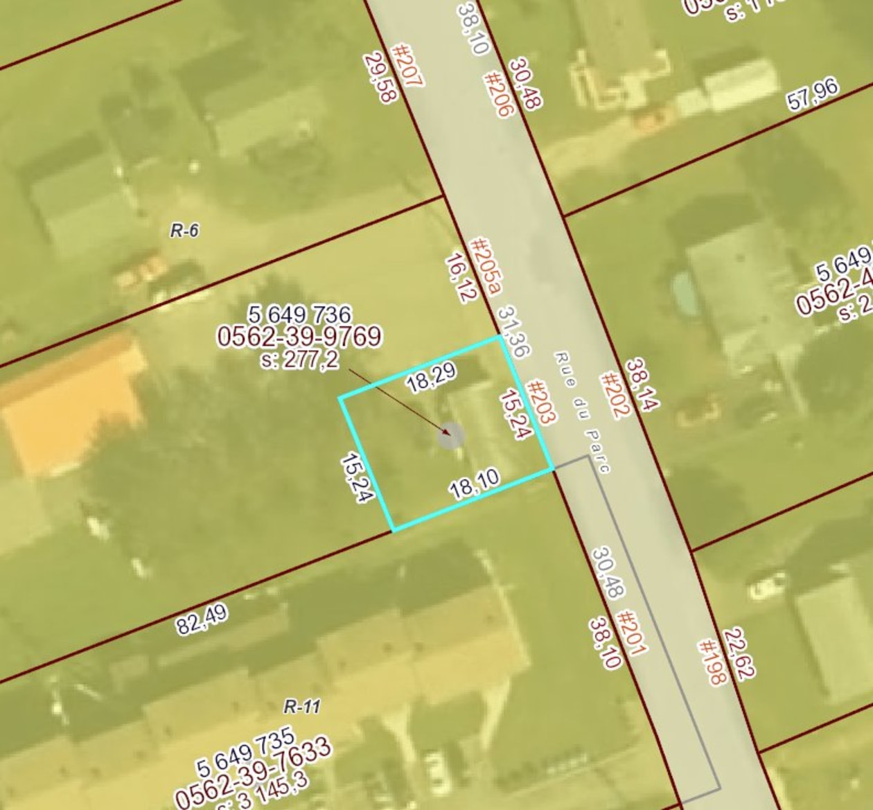 Plan — 203 Rue du Parc, Grande-Rivière