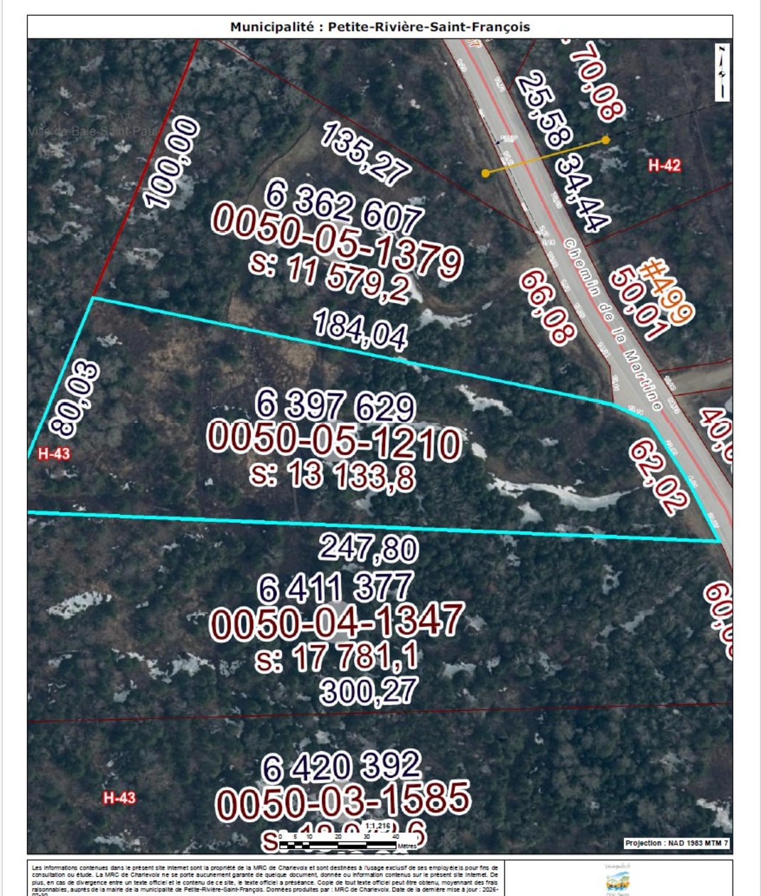 Plan — Ch. de la Martine, Petite-Rivière-Saint-François