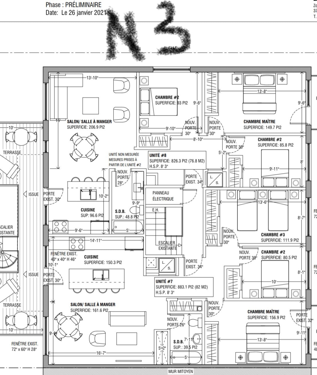 Plan — 545 23e Avenue, Montréal