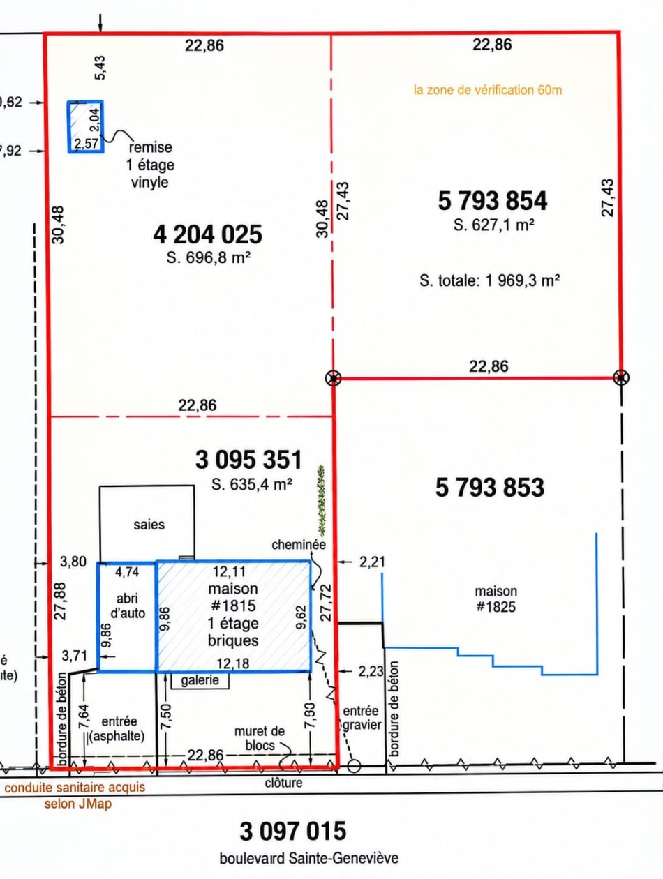 Plan — 1815 Boul. Ste-Geneviève, Saguenay