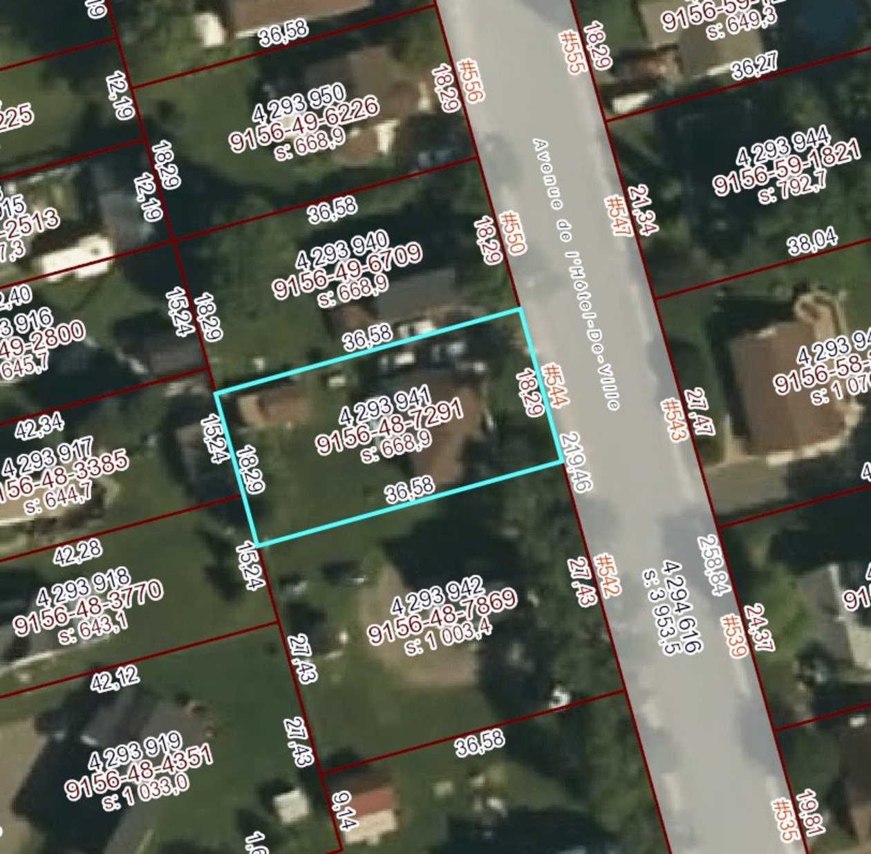 Plan — 544 Av. de l'Hôtel-de-Ville, Chandler