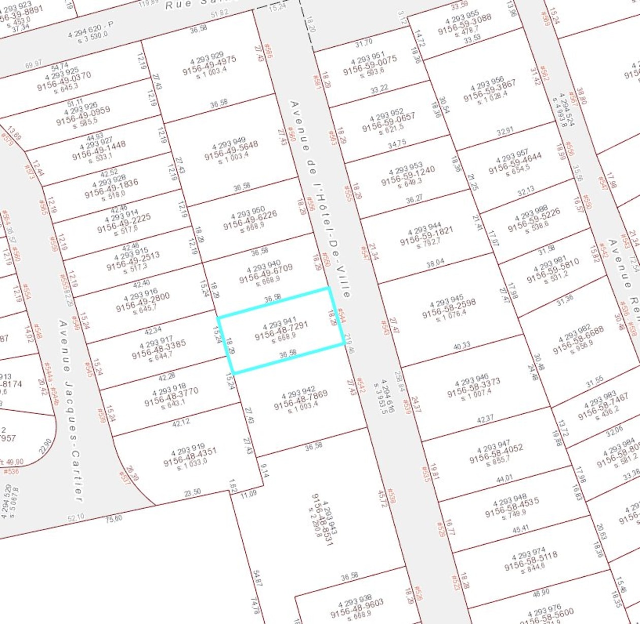 Plan — 544 Av. de l'Hôtel-de-Ville, Chandler
