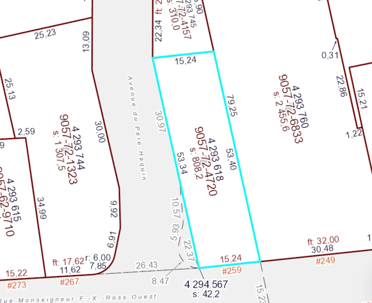 Plan — 259 Rue Monseigneur-Ross O., Chandler