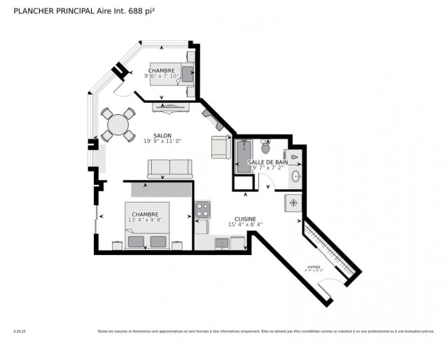 Plan — 1077, Rue St-Mathieu, 668, Montréal (Ville-Marie), H3H2S4, Montréal (Ville-Marie)