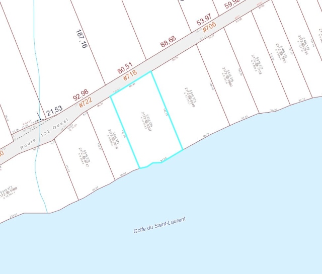 Plan — Route 132 O., Percé