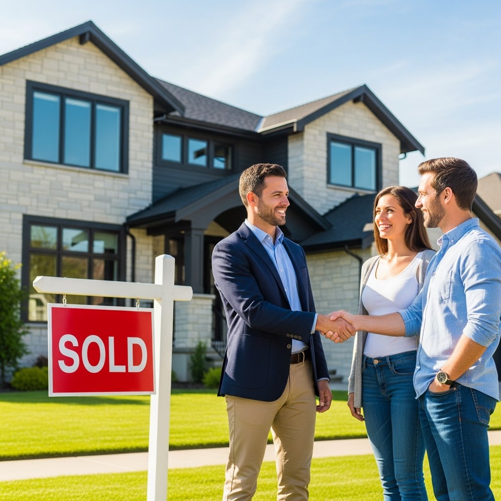 Courtier immobilier avec clients