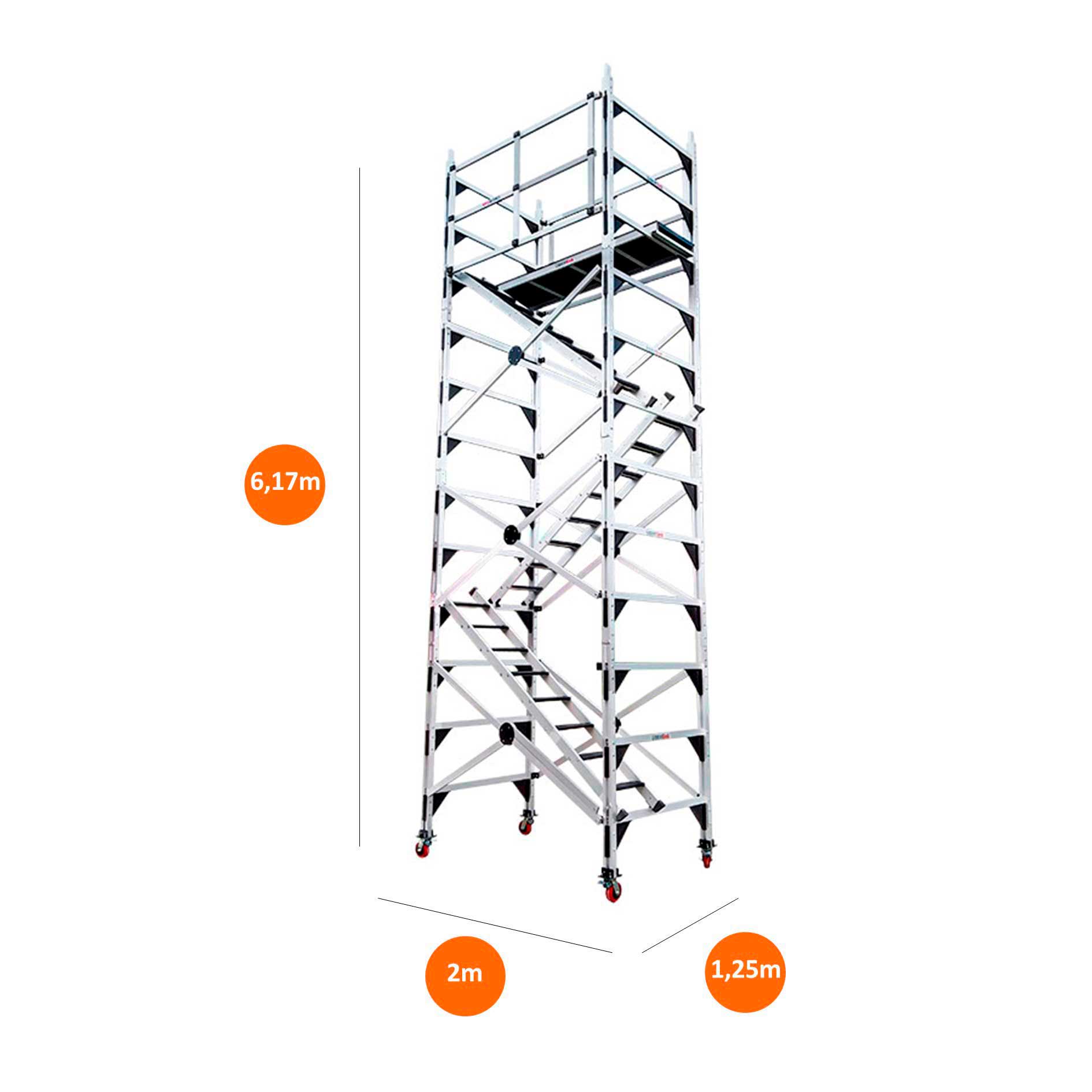 Andamio en Aluminio 7 m de Trabajo