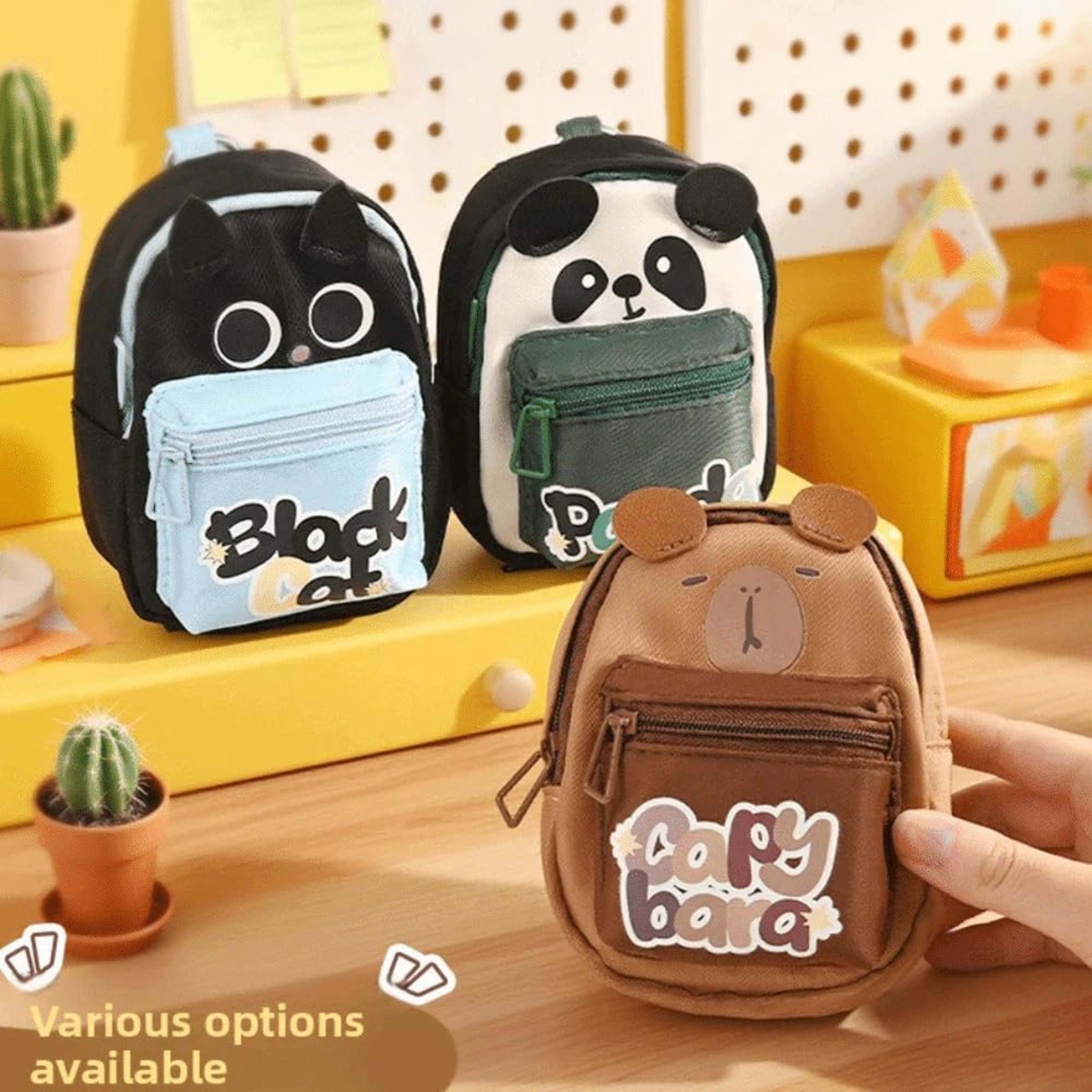 Cute Animal Mini Backpack for Kids, Small Coin Purse Bag with Strap, Mini Backpack Keyring for Girls Boys