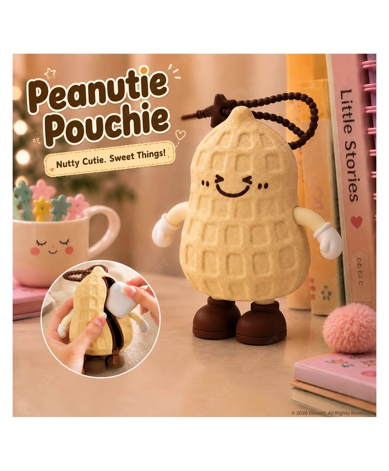 Cute Peanut Silicone Coin Purse