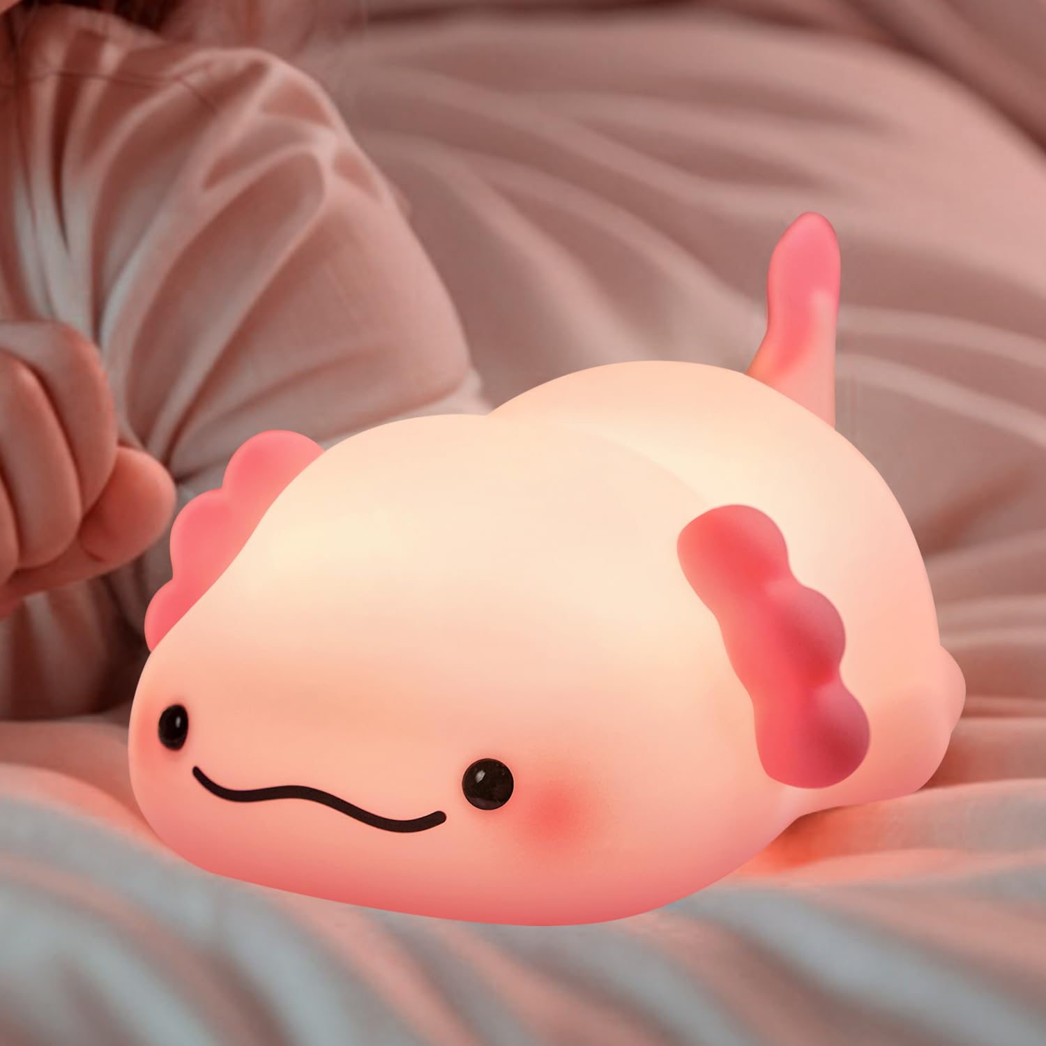 Animal Silicone Nursery Night Lamp, Rechargeable Table Lamp Bedside Lamp,Cute Room Decor Light for Bedroom,Living Room,Dining,Desk Decorations,Gift