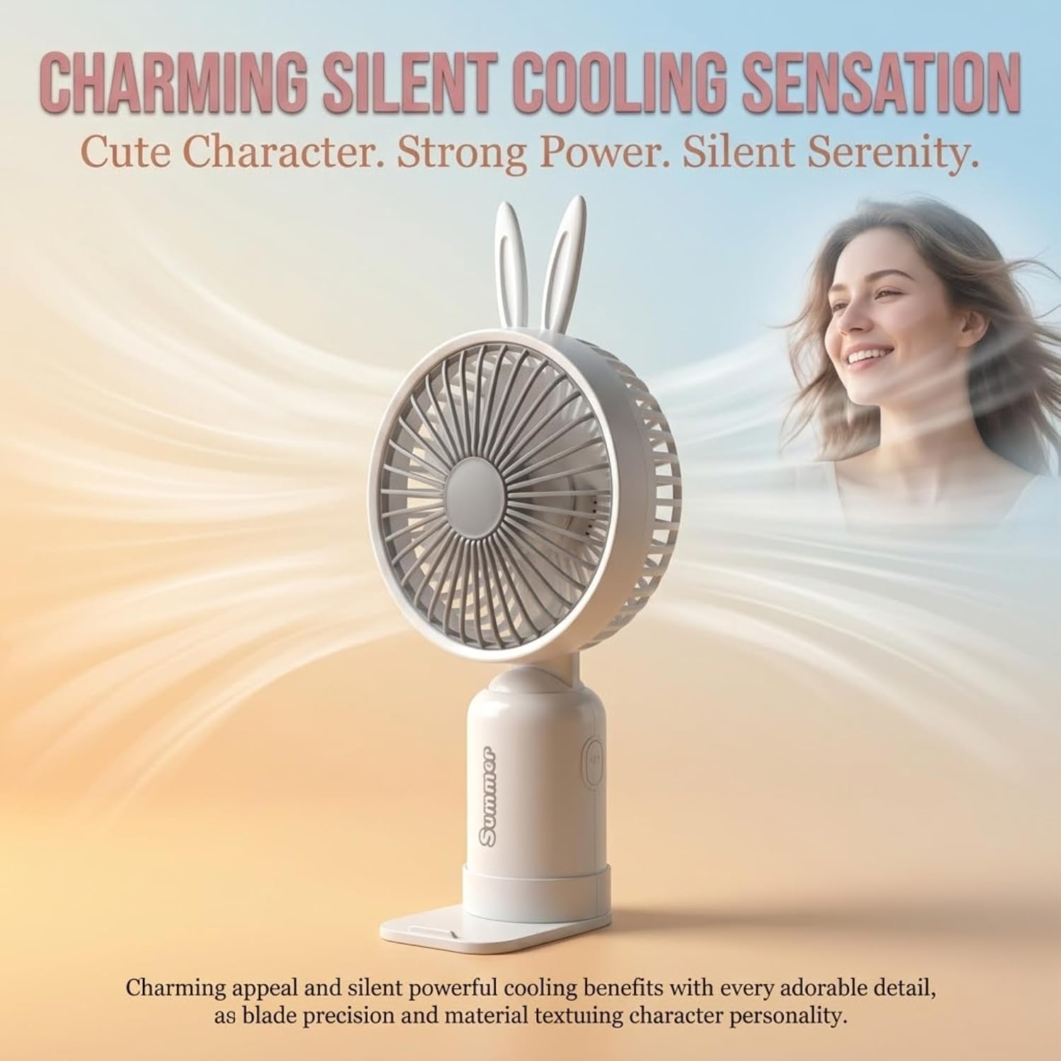 White Rabbit Mini Handheld Fan