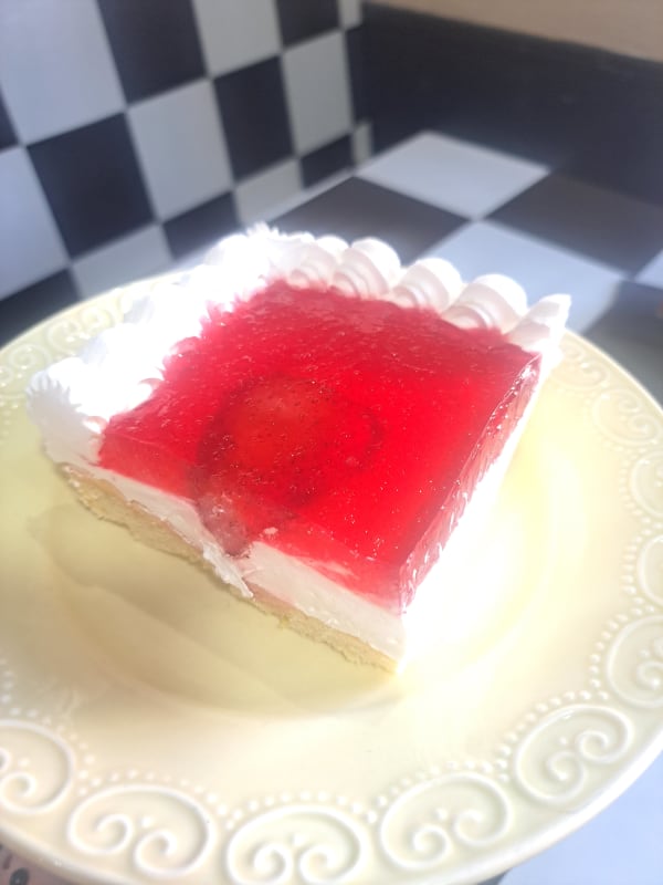 Tarta de gelatina porcion