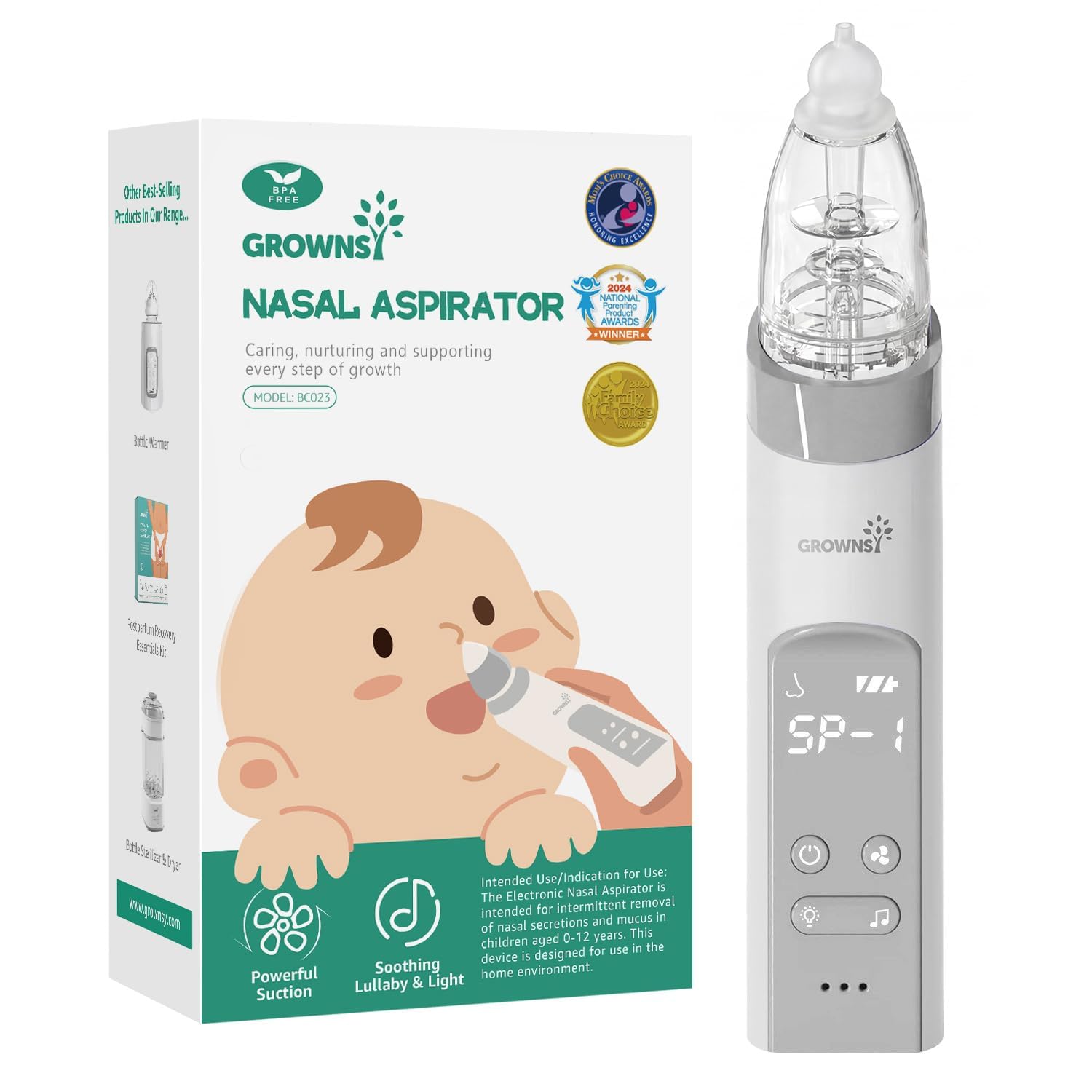 GROWNSY Baby Nasal Aspirator