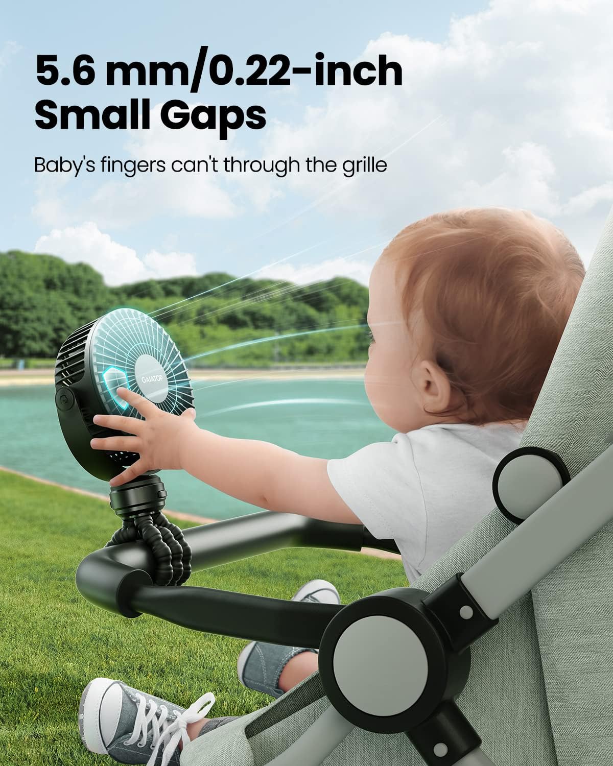 Gaiatop Mini Portable Stroller Fan