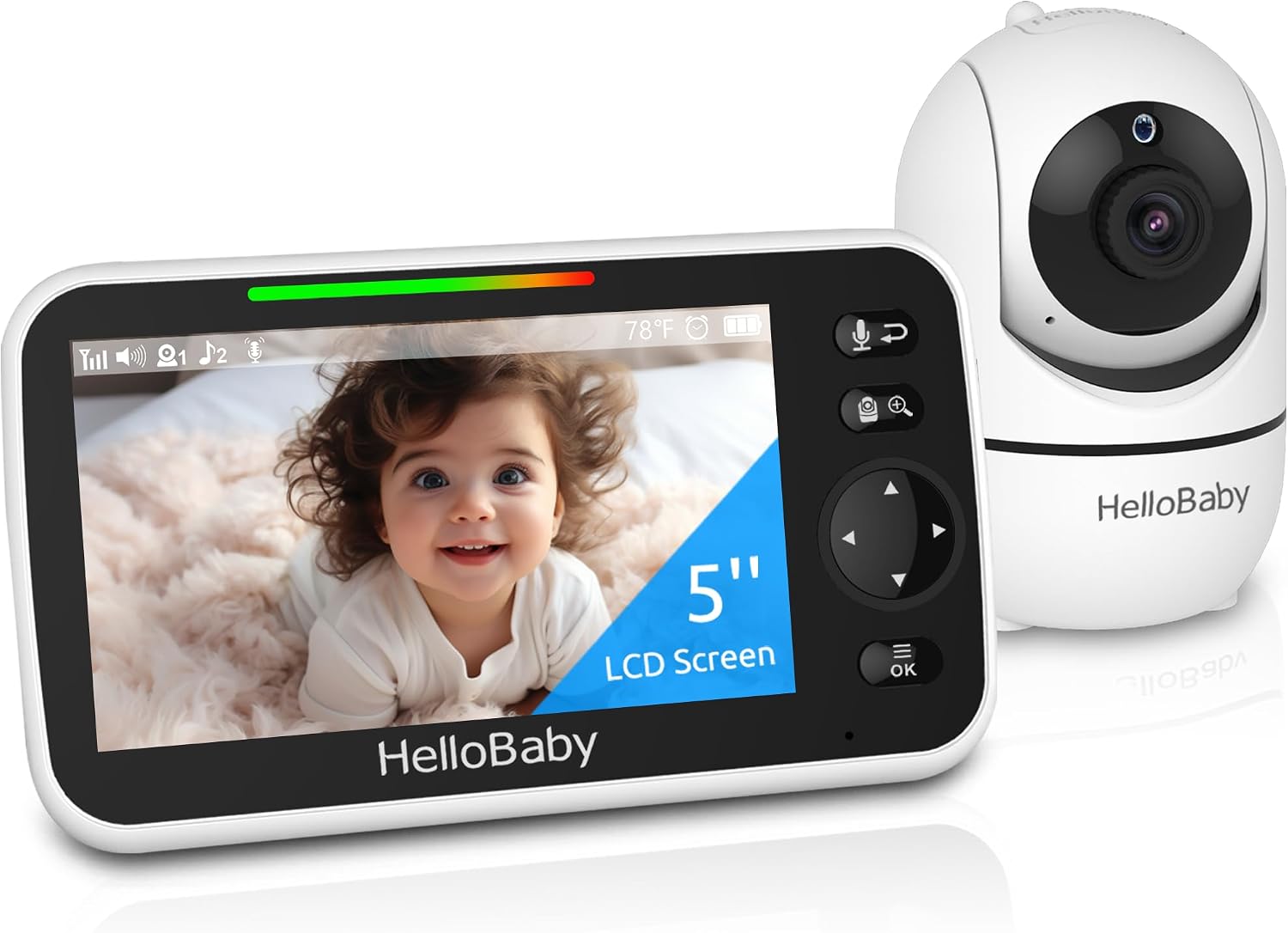 HelloBaby No-WiFi Video Baby Monitor with Camera and Audio
