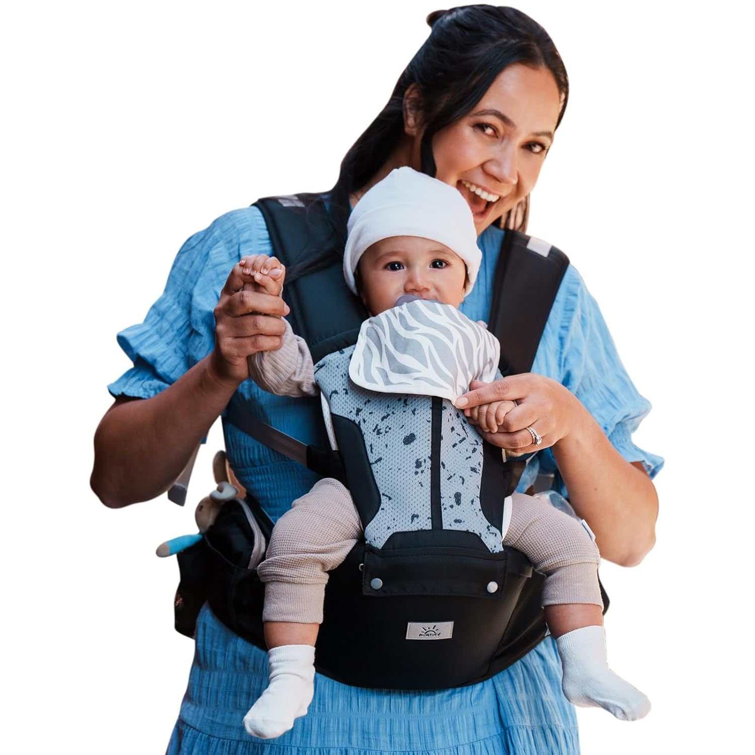 MOMTORY 6-in-1 Baby Carrier with Hip Seat