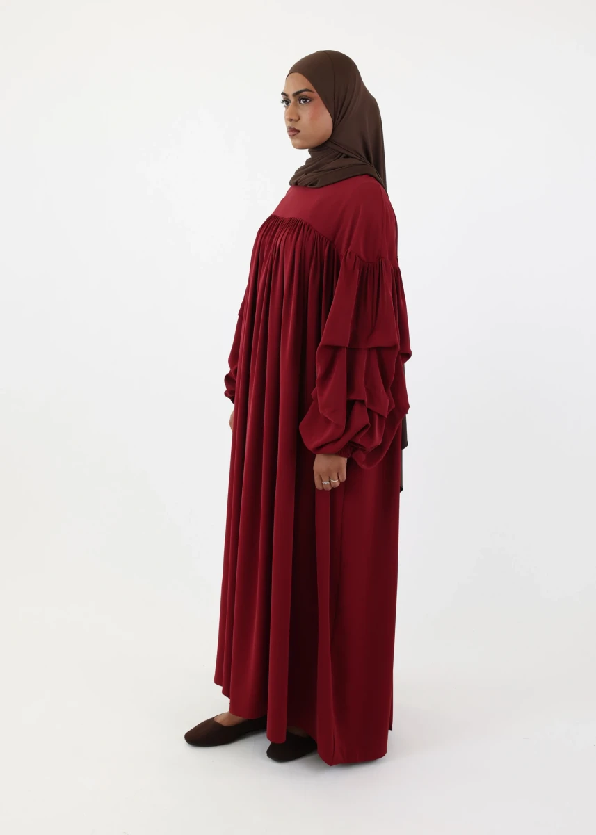 Abaya Abir – Burgunday - Ina Collection — image 3