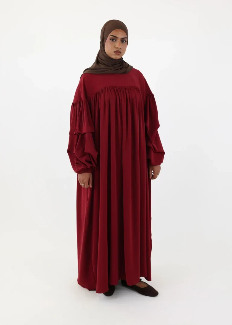 Abaya Abir – Burgunday - Ina Collection — image 4