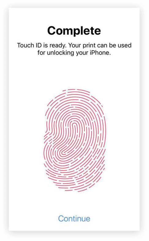 Then turn on "Settings" and slide down the phone until the line "Touch ID and Password" is found.