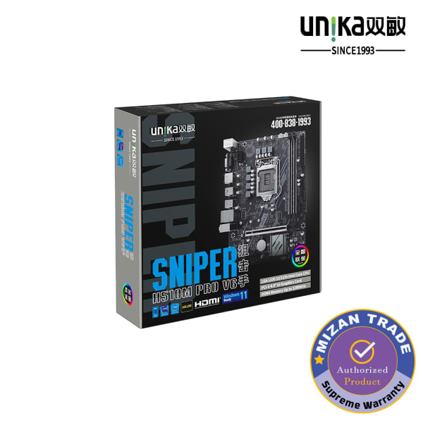 UNIKA UN-H510M PRO V6 SNIPER DDR4 10th/11th Gen Micro ATX Motherboard