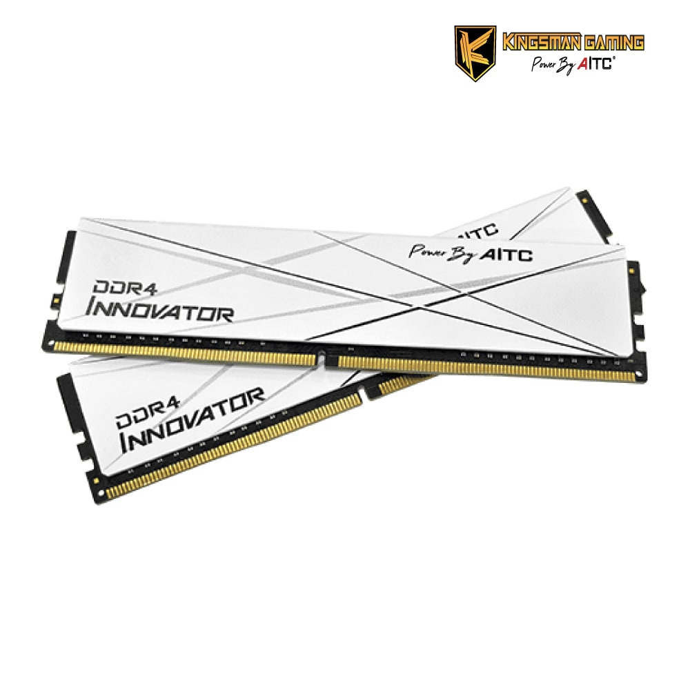 AITC Kingsman Gaming Innovator Series 32GB×2 64GB DDR4 3200 MHz Desktop RAM - White