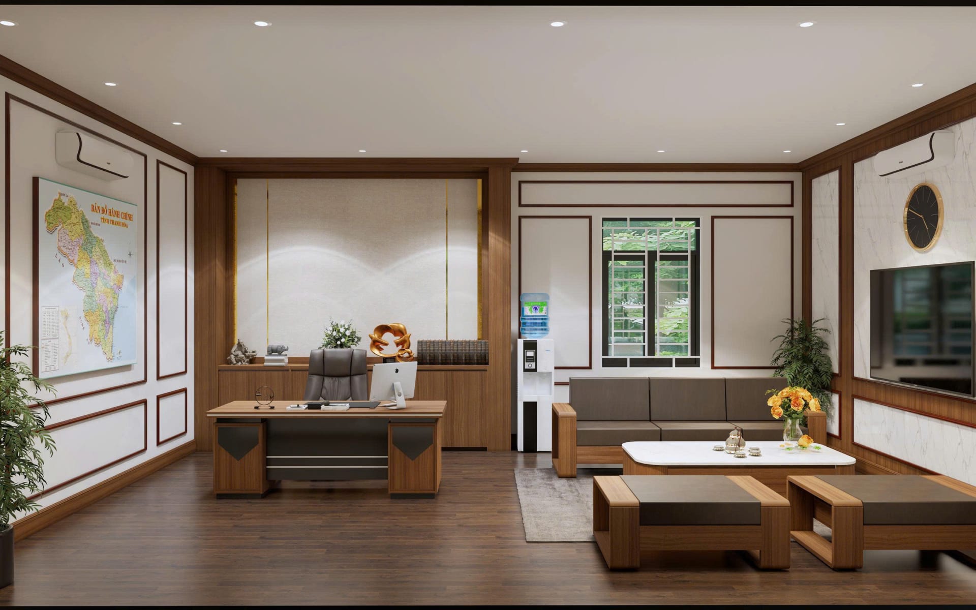 Thiết Kế & Thi Công Nội Thất Phòng Chủ Tịch Đông Khê - ảnh 3