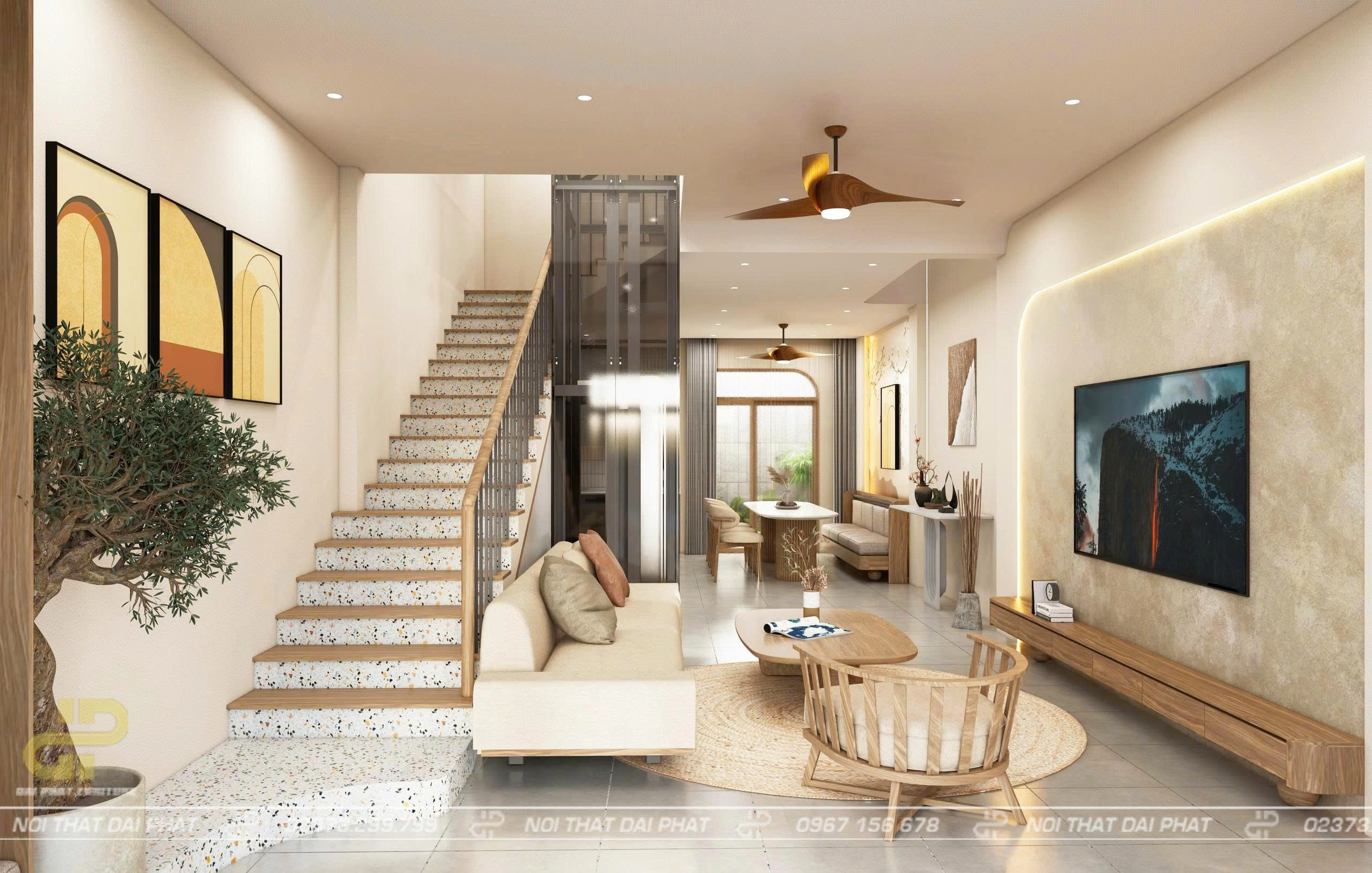 Mẫu Nội Thất Nhà Phố_Hiện Đại (HD006) - ảnh 2