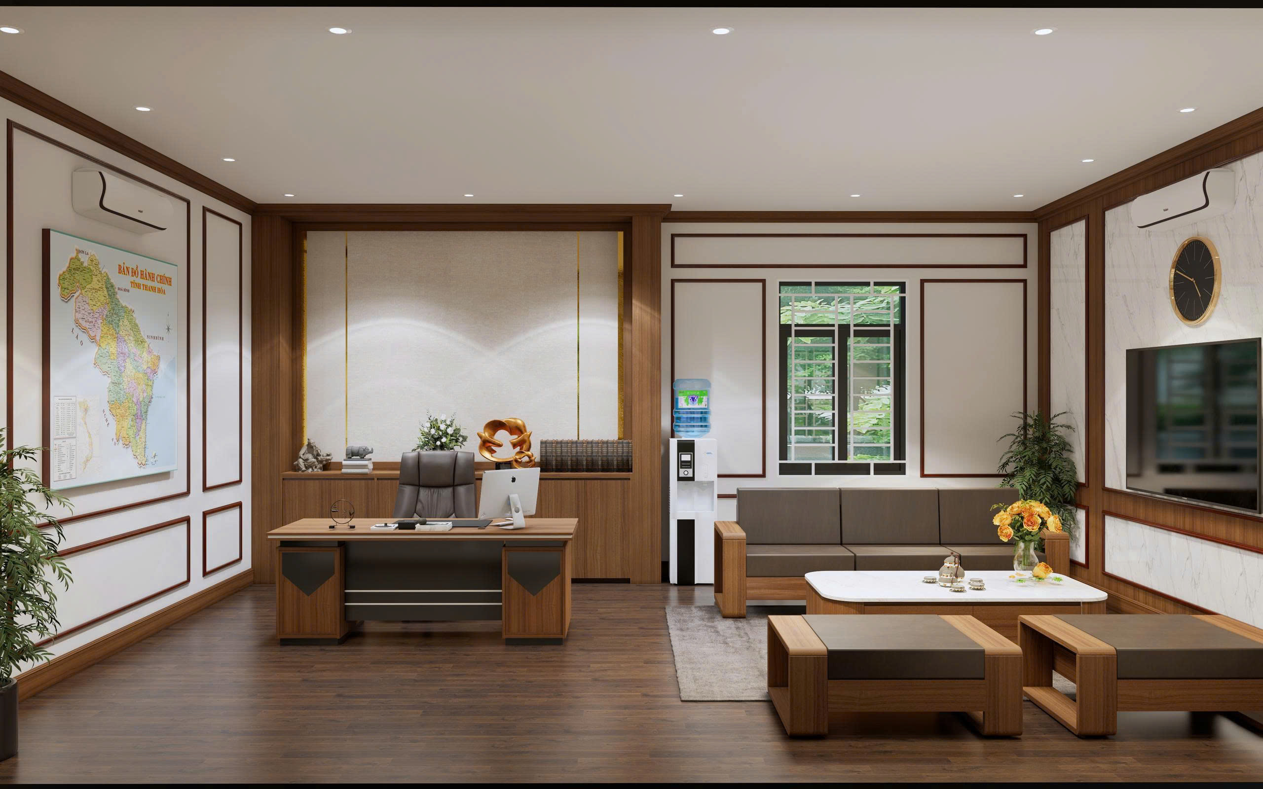 Thiết Kế & Thi Công Nội Thất Phòng Chủ Tịch Đông Khê - ảnh 3