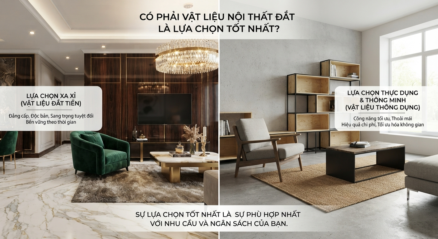 "Có phải vật liệu càng đắt thì sản phẩm càng tốt?"