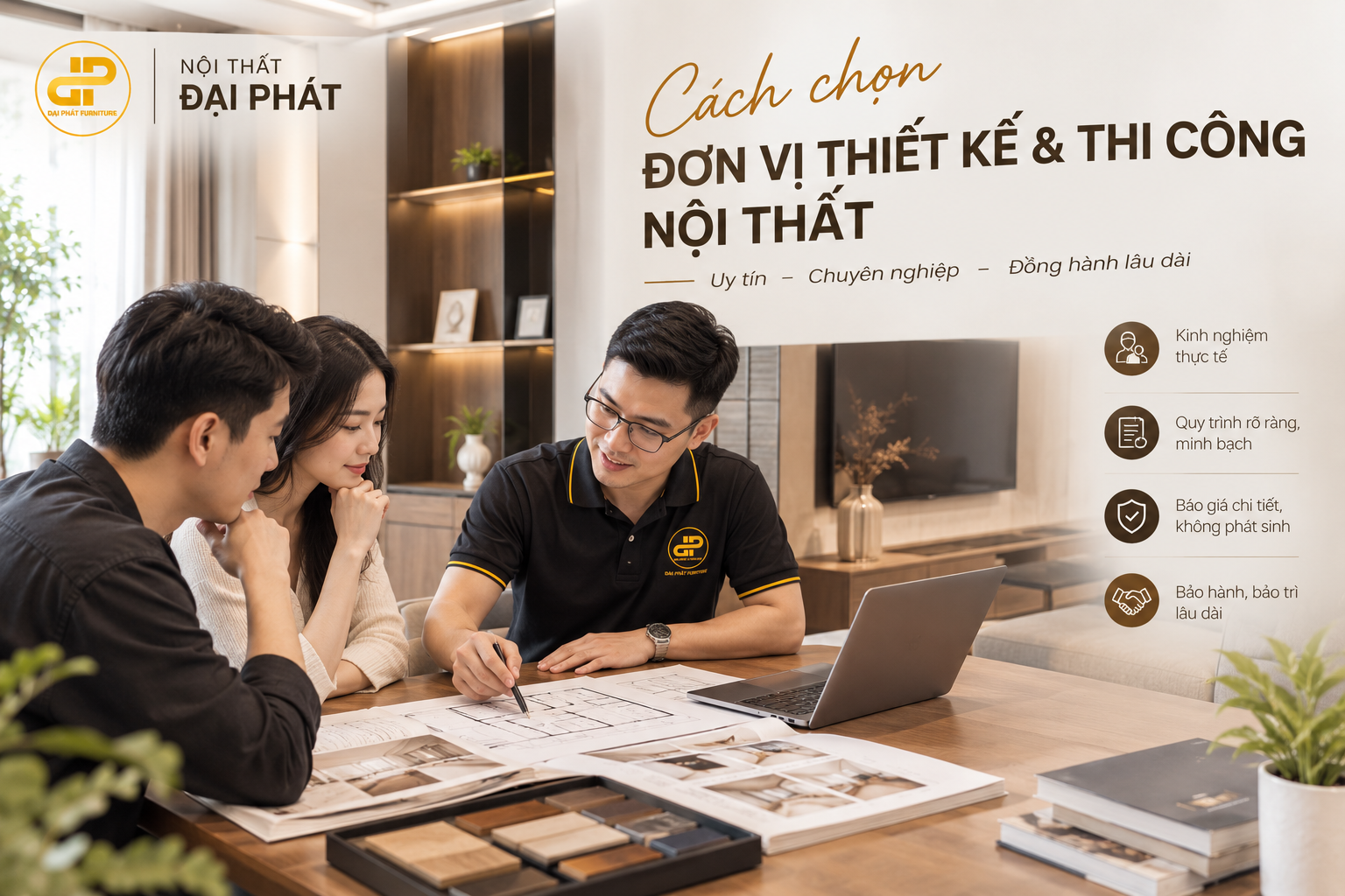 Kinh Nghiệm Chọn Đơn Vị Thiết Kế Thi Công Nội Thất Uy Tín, Tránh Rủi Ro
