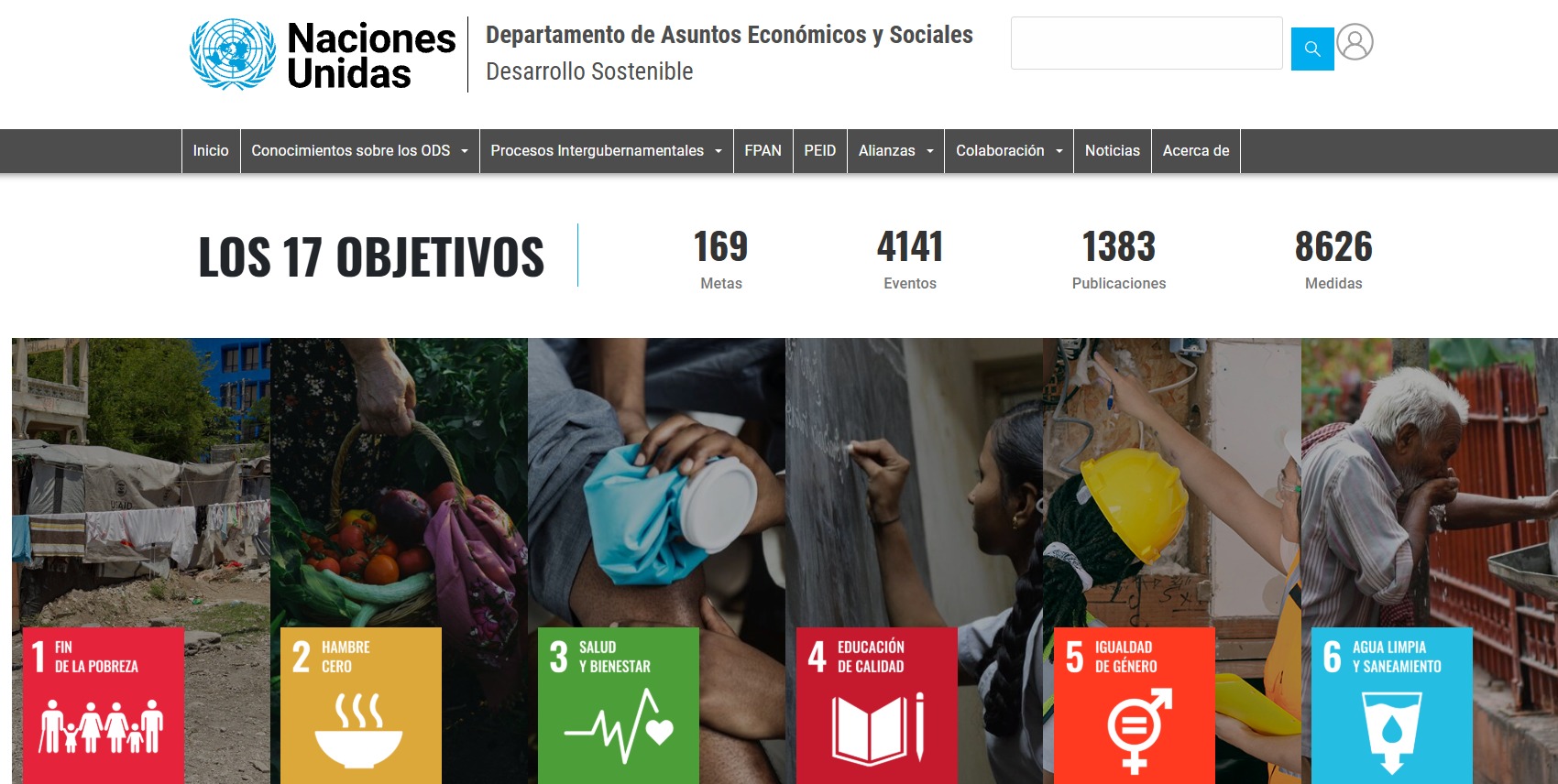 Objetivos de Desarrollo Sostenible (ODS) de las Naciones Unidas - Agenda 2030 para erradicar el hambre y la pobreza