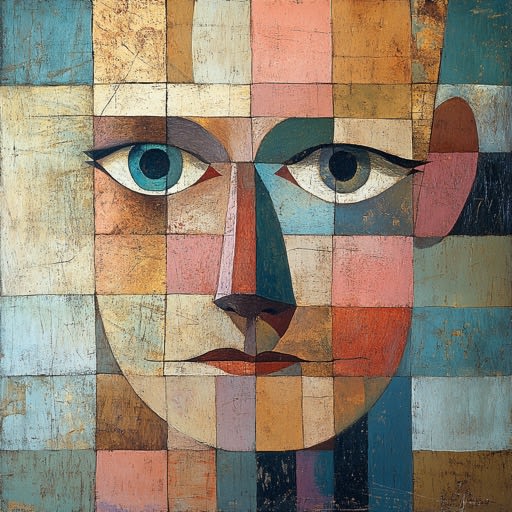 Durch MidJourney generiertes Porträt von Paul Klee