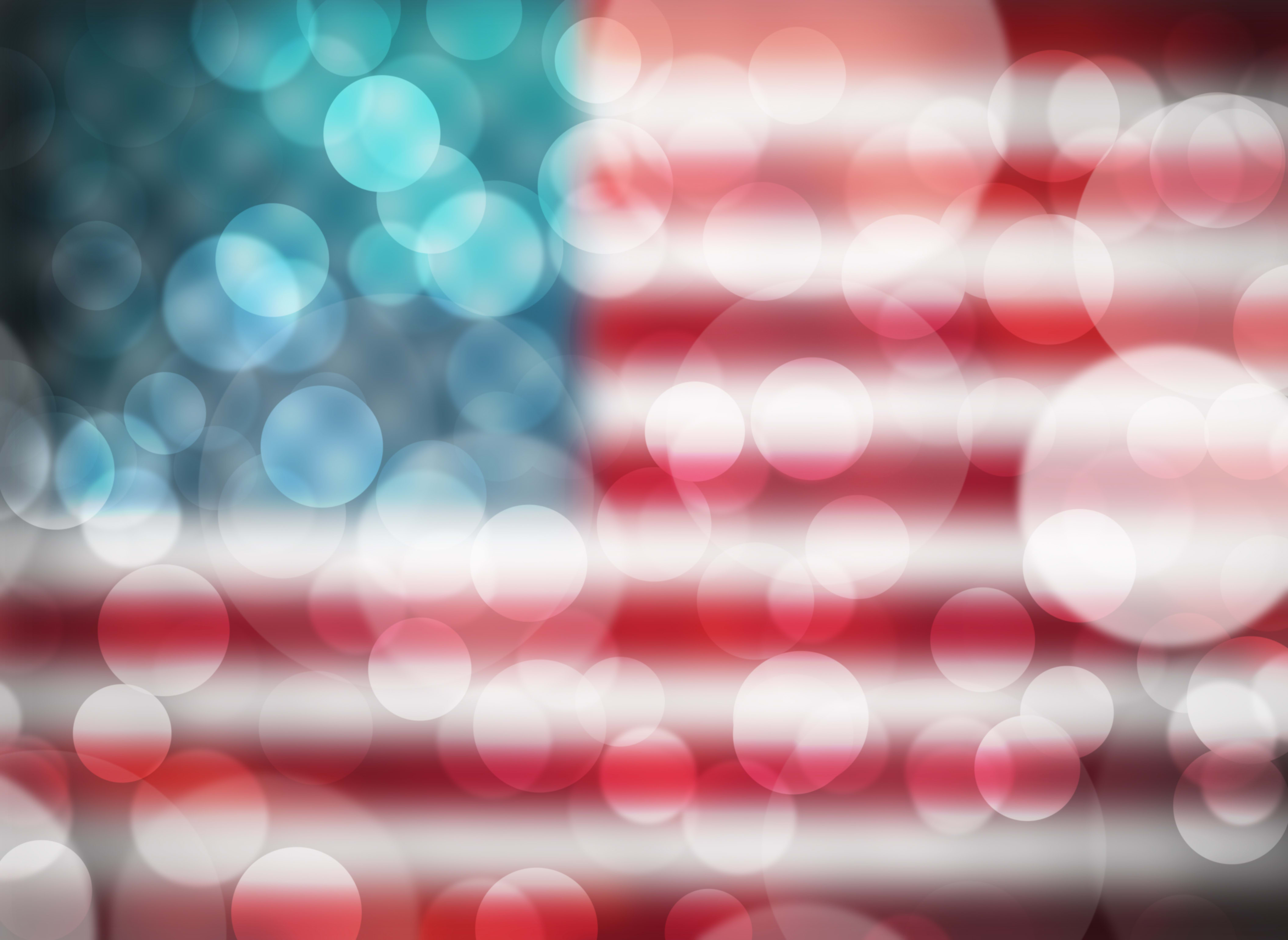 blurred united states flag