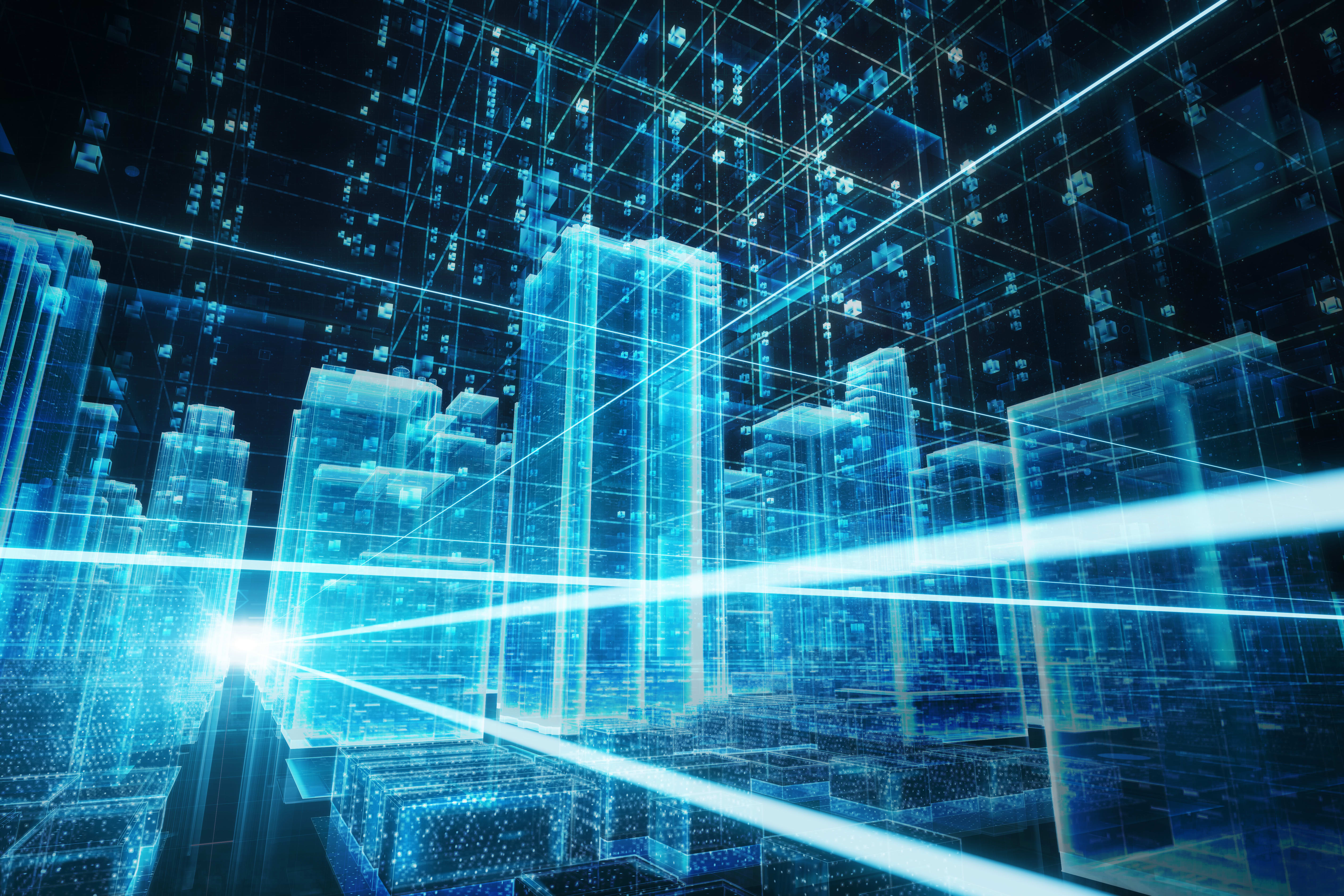 Digital image of city