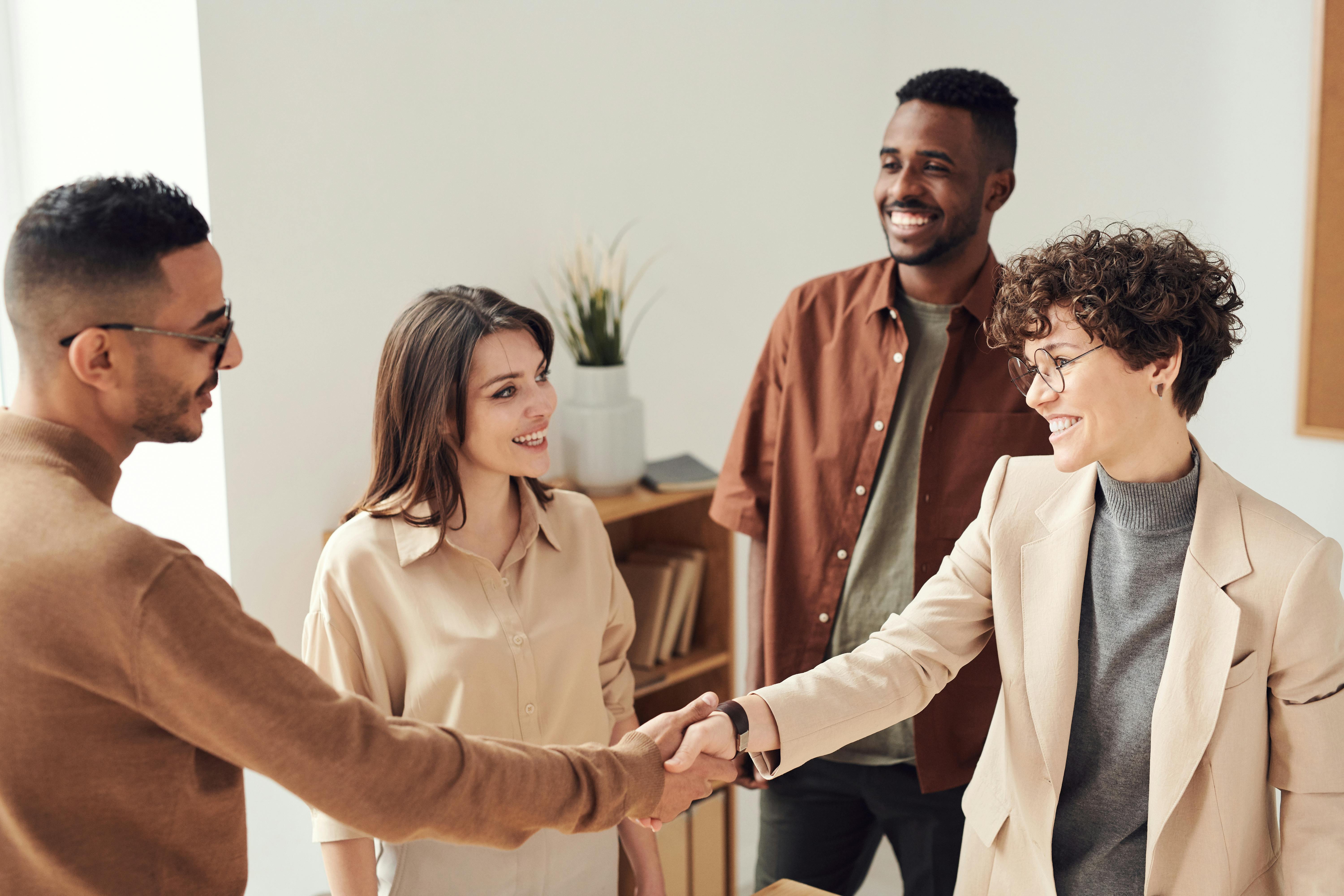Image from Pexels, fauxels https://www.pexels.com/photo/photo-of-people-doing-handshakes-3184416/