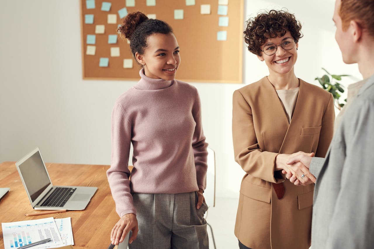 Photo by fauxels: https://www.pexels.com/photo/photo-of-people-doing-handshakes-3184301/ 