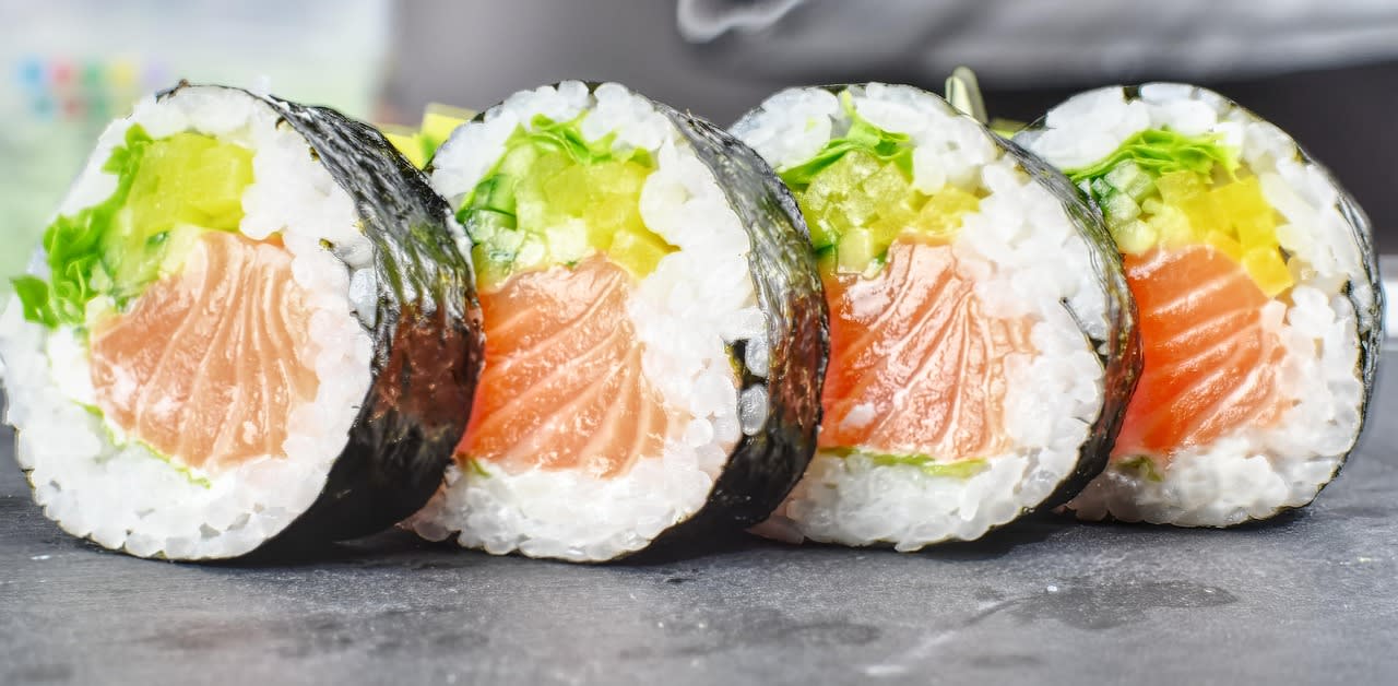 Image by Piotr Zakrzewski from Pixabay https://pixabay.com/photos/sushi-food-japan-japanese-salmon-4774864/ 